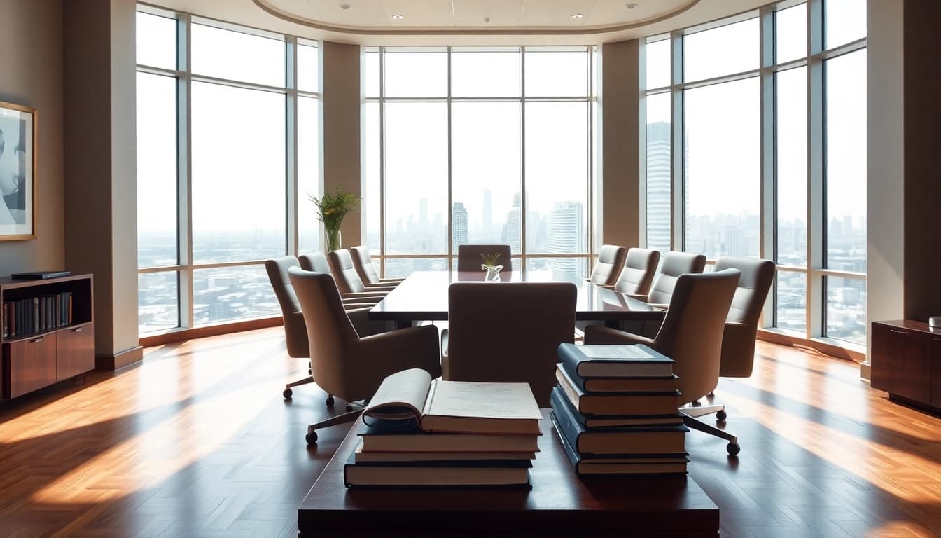 Consultation area at https://www.turnpikelaw.com with elegant furnishings and bright natural light.