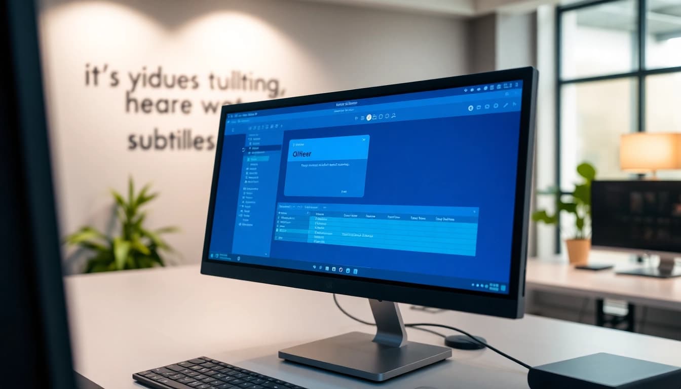 Generate SRT Generator subtitles efficiently with advanced software in a professional setting.