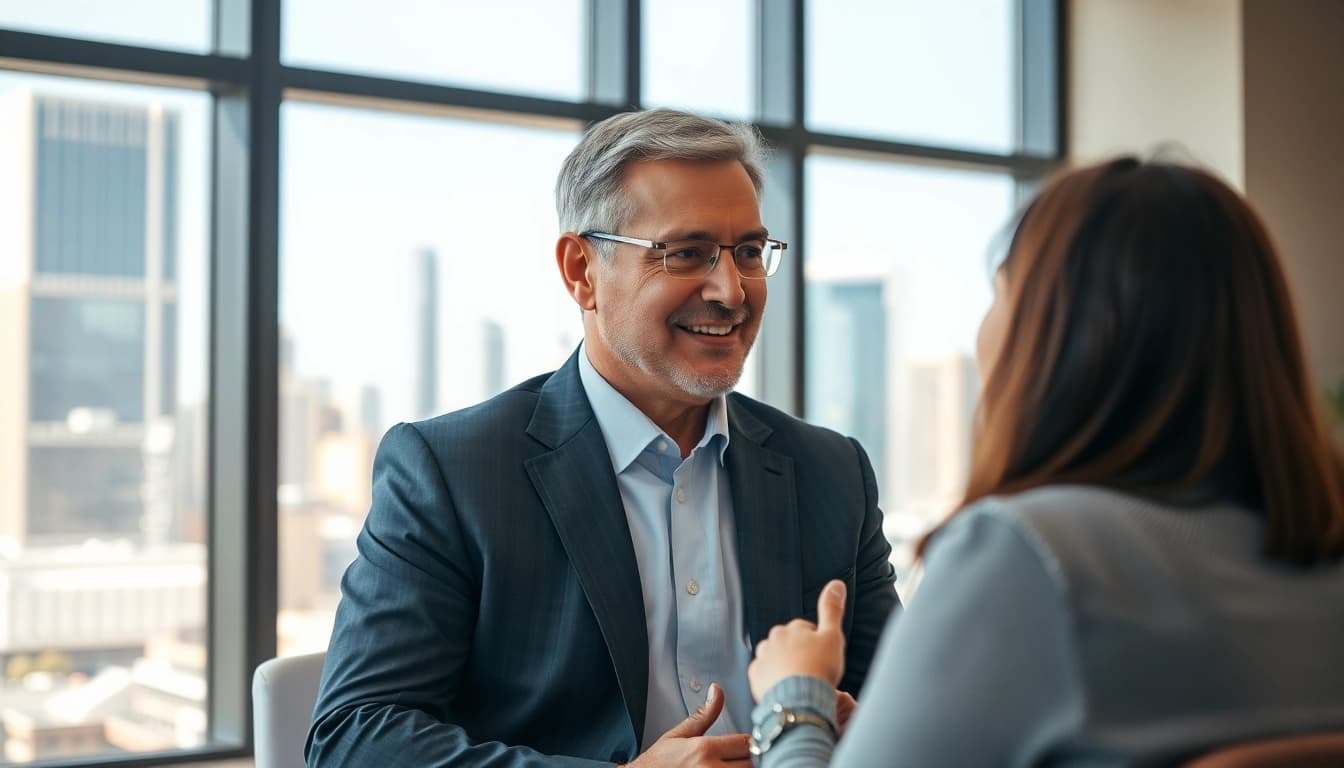 Consult a personal injury lawyer at https://www.mainorellis.com in a modern office setting.