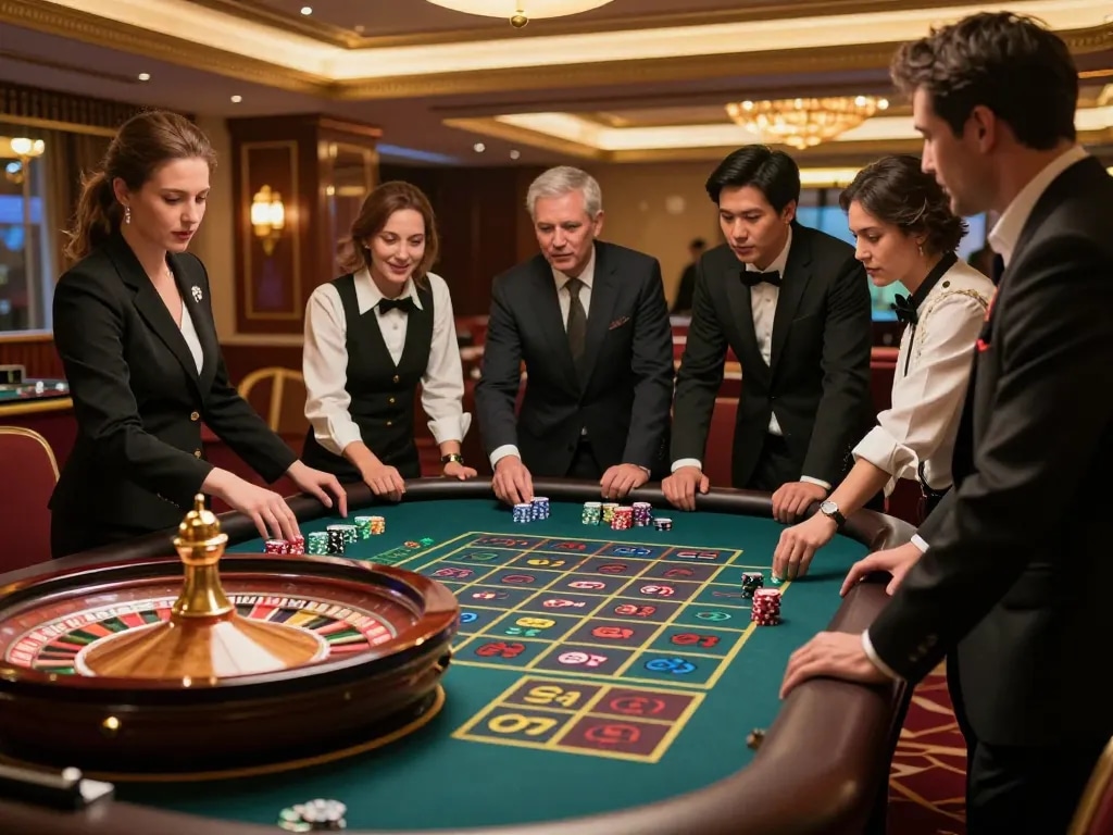 Watch players engaging in a thrilling roulette game, showcasing the excitement and anticipation of giường bệnh nhân.