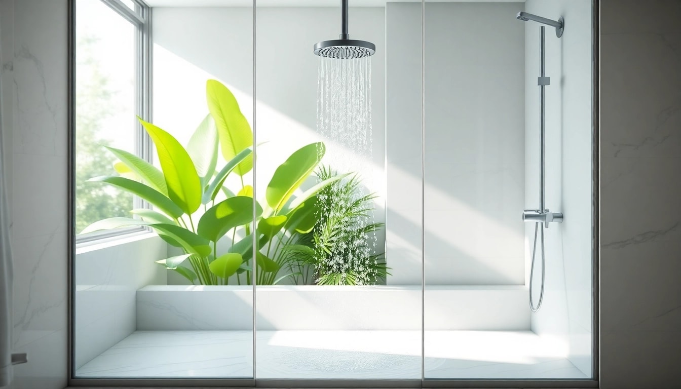 Explore elegant showers Australia through a luxurious bathroom featuring a marble-tiled shower.