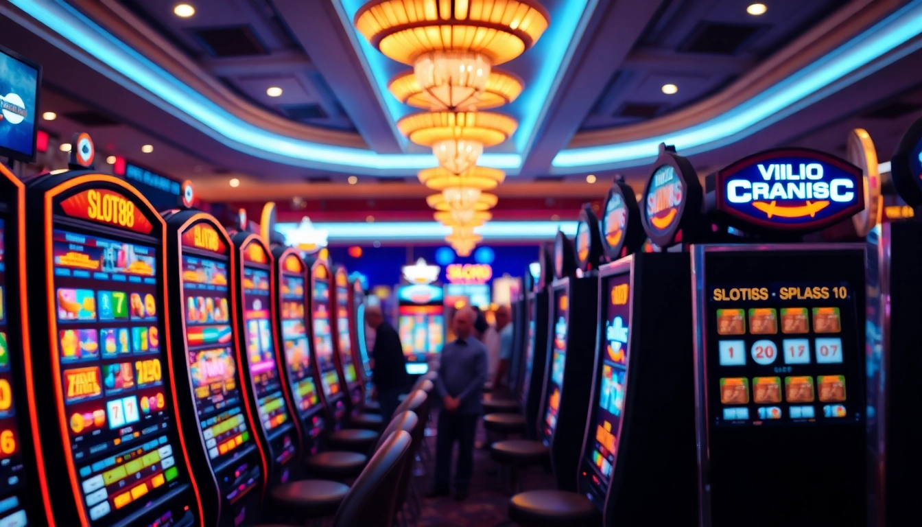 Menampilkan permainan slot88 di kasino online yang menarik dengan banyak mesin slot interaktif.
