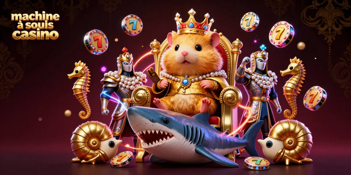 Profitez de machines à sous casino avec le roi hamster et ses gardes, dans un univers de gains.
