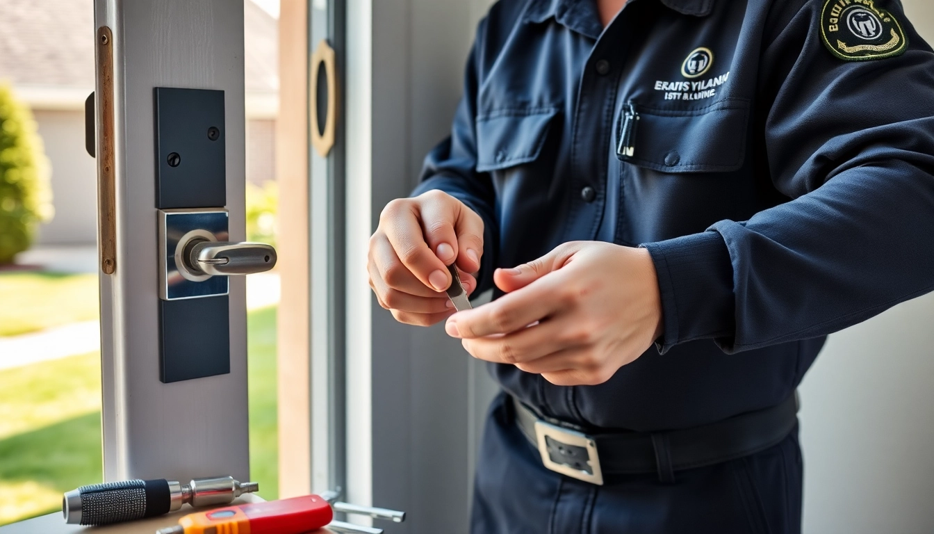 Best Creve Coeur Locksmith Pro repairing a home door lock with precision.