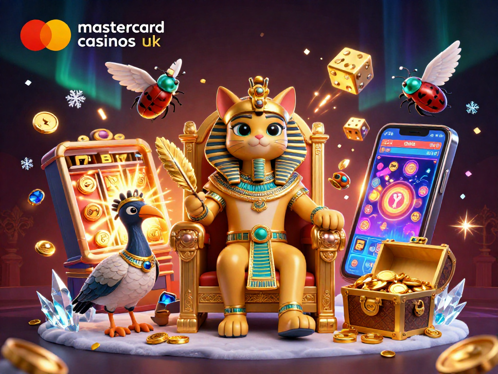 Experience the excitement of mastercard casinos uk with a vibrant 3D casino scene bursting with activity.