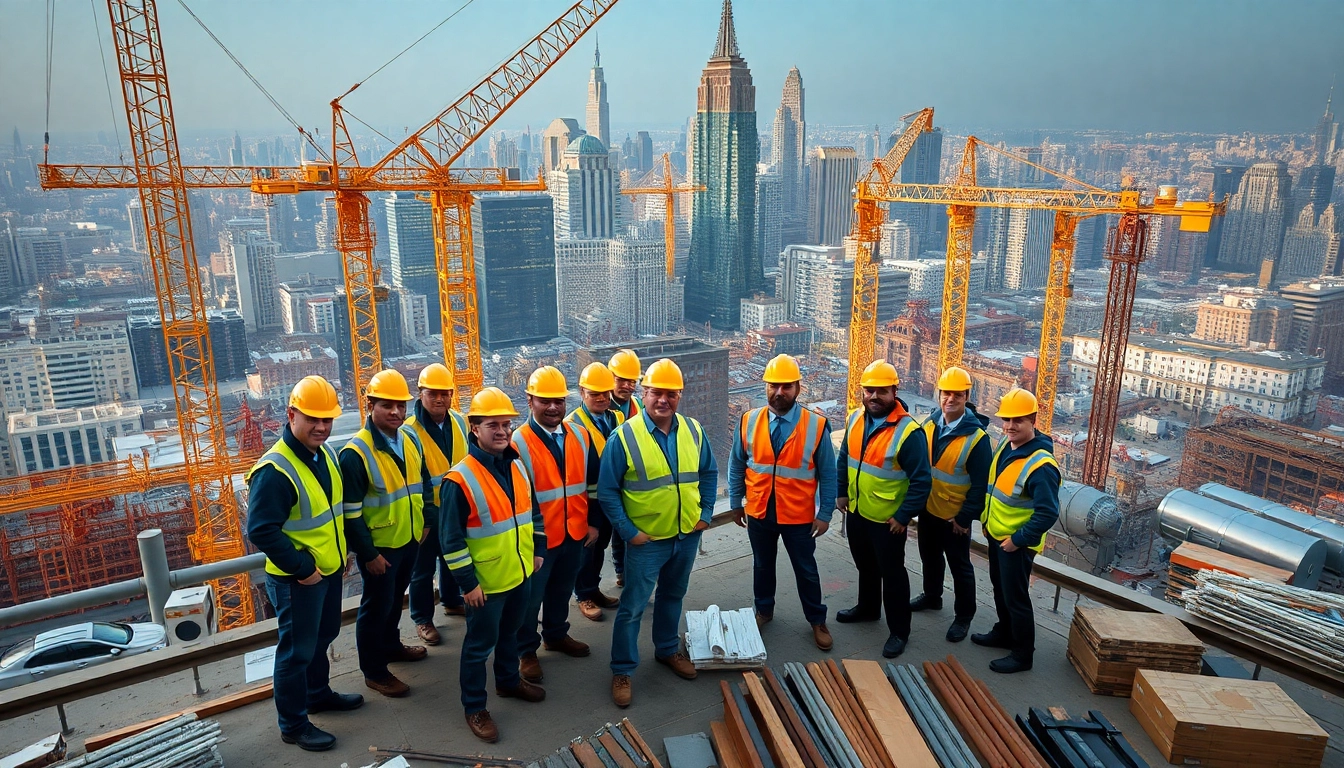 Manhattan Commercial General Contractor team working on a large-scale construction project.