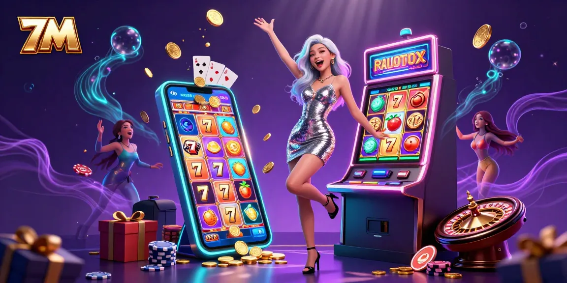 Experience the thrilling 7M jackpot action with dynamic slot game elements and vibrant casino energy.