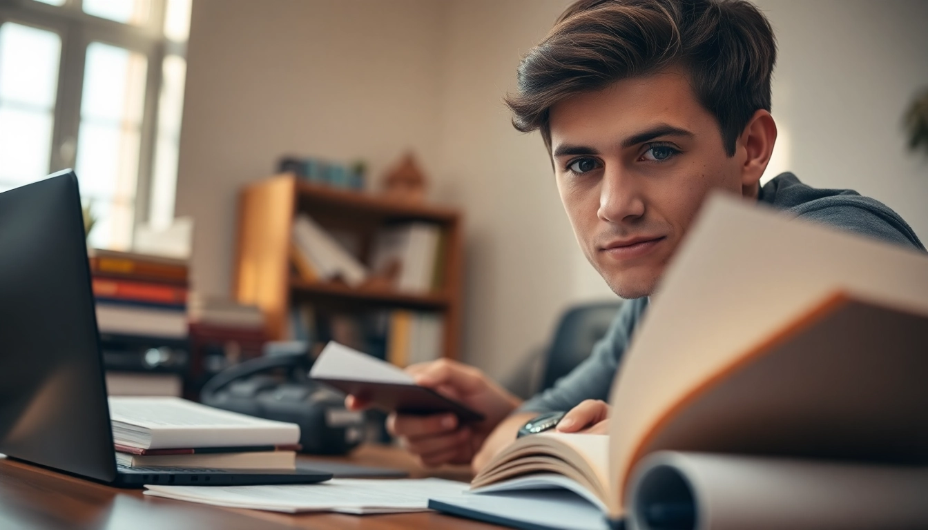 Maximize effectiveness in certification exam support with engaged student studying diligently.