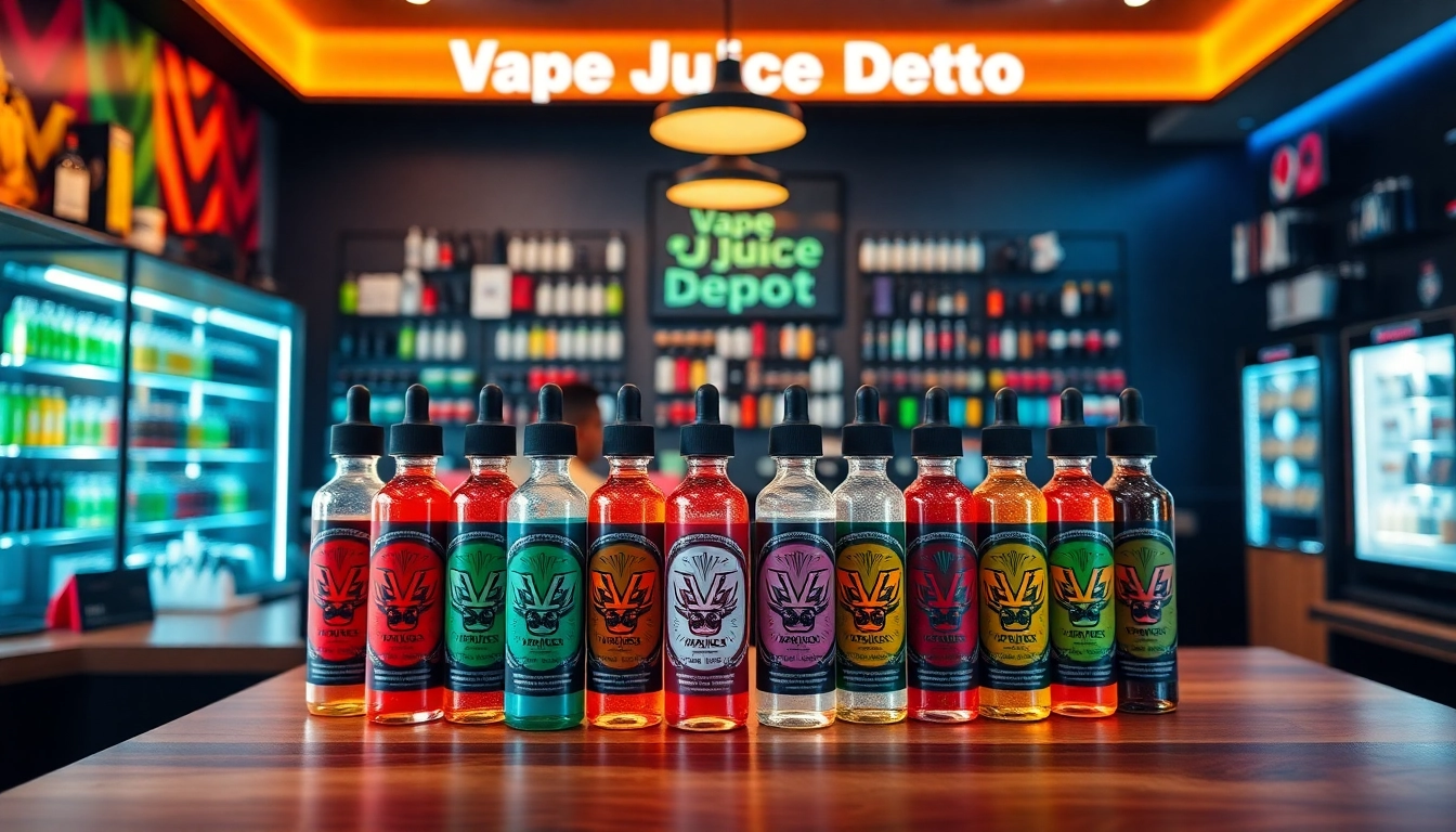 Browse the vibrant selection of vape products at Vape Juice Depot's modern shop.