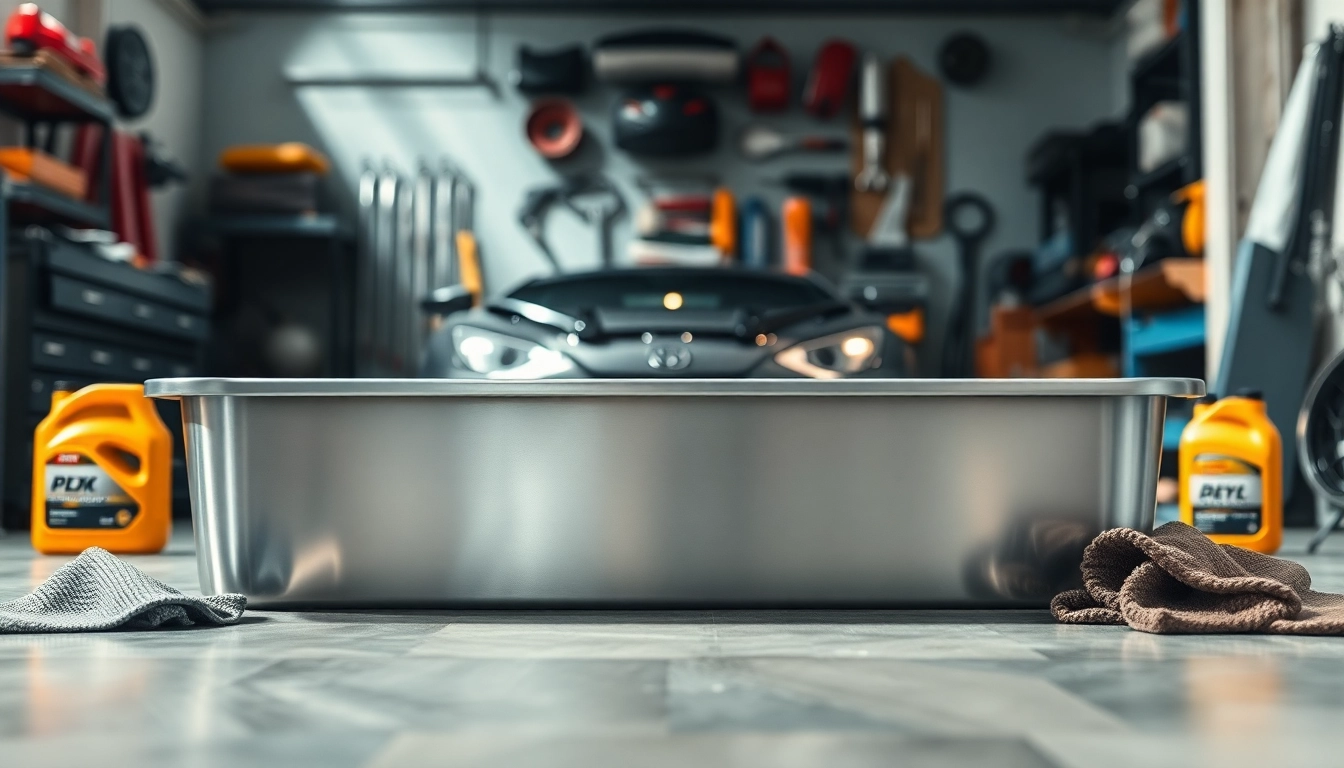 Efficiently pouring oil into the Oil Drain Pan for safe collection during vehicle maintenance.