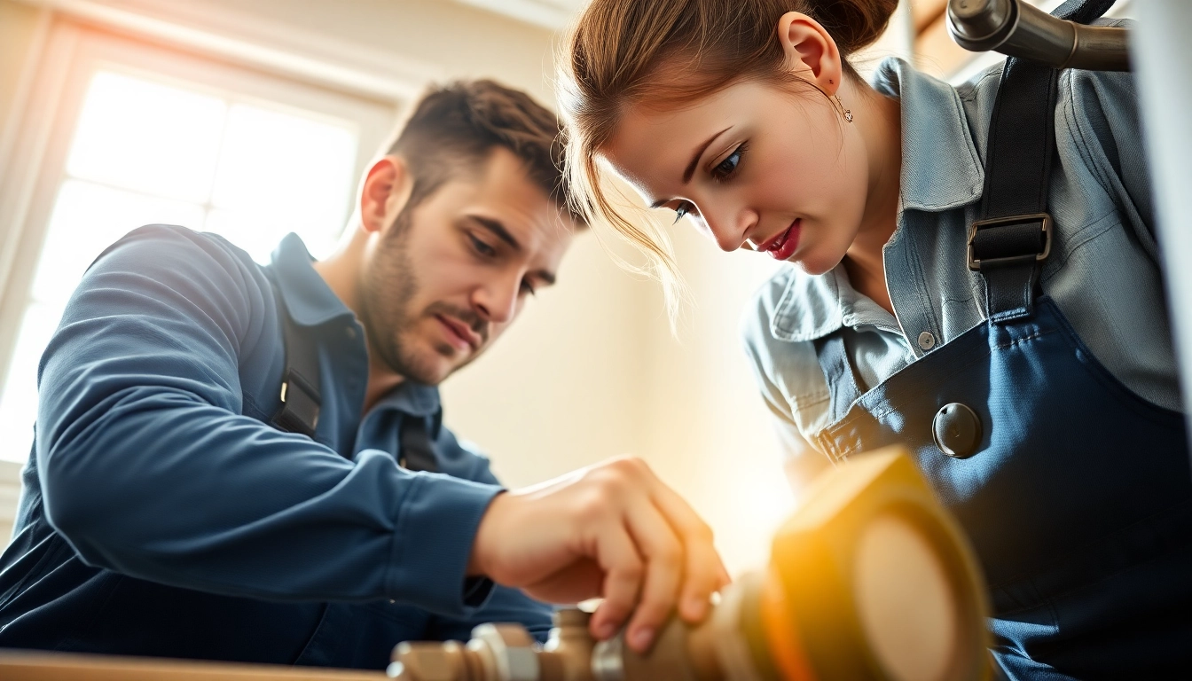 Experienced plumbers knightdale efficiently repairing plumbing issues in a home.