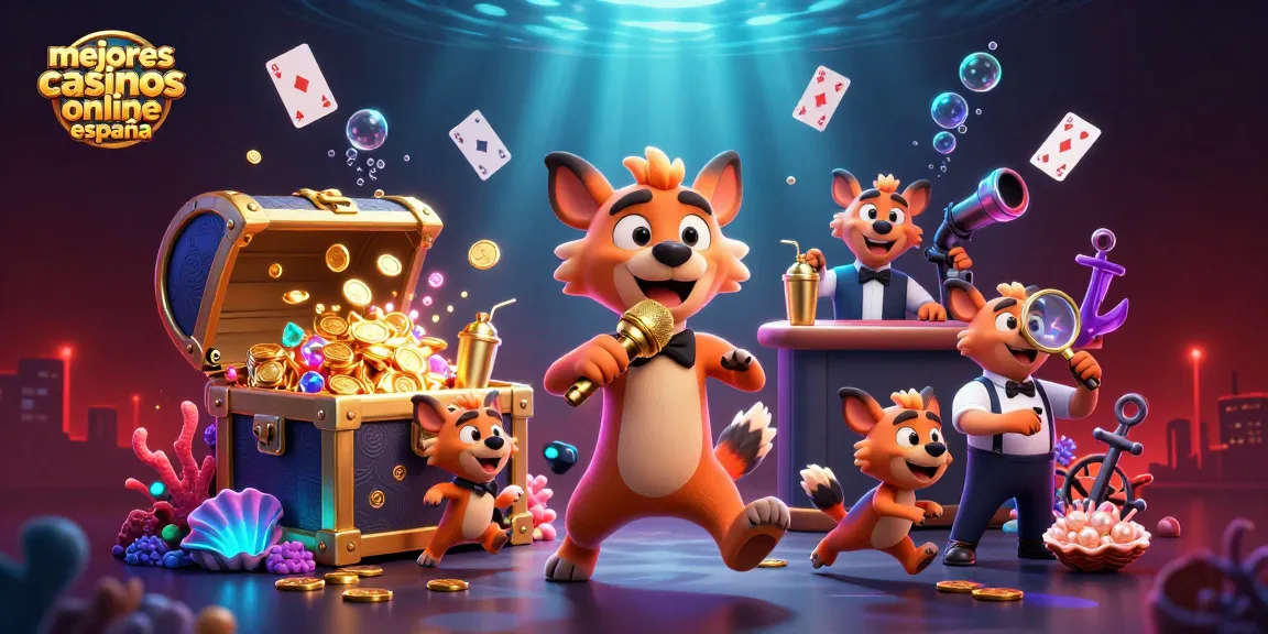 Mejores casinos online España: hyenas divirtiéndose en un club de comedia con juego y entretenimiento.