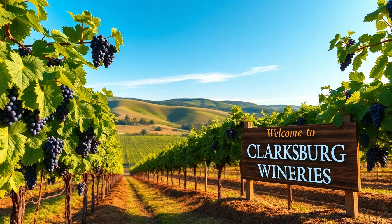 Experience the beauty of clarksburg wineries with vibrant vineyards and rustic charm.