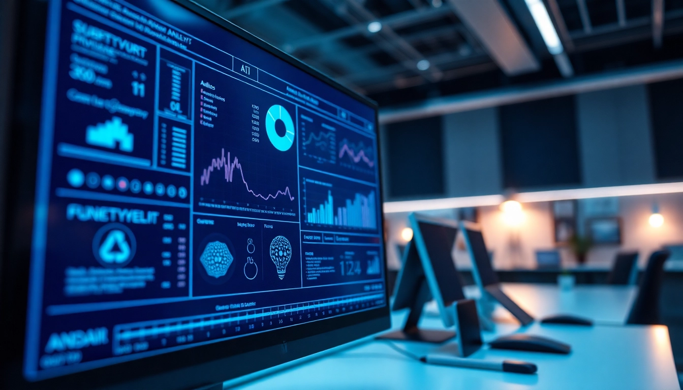 Analyze data with advanced visuals at https://benchbot.ai in a modern tech office setting