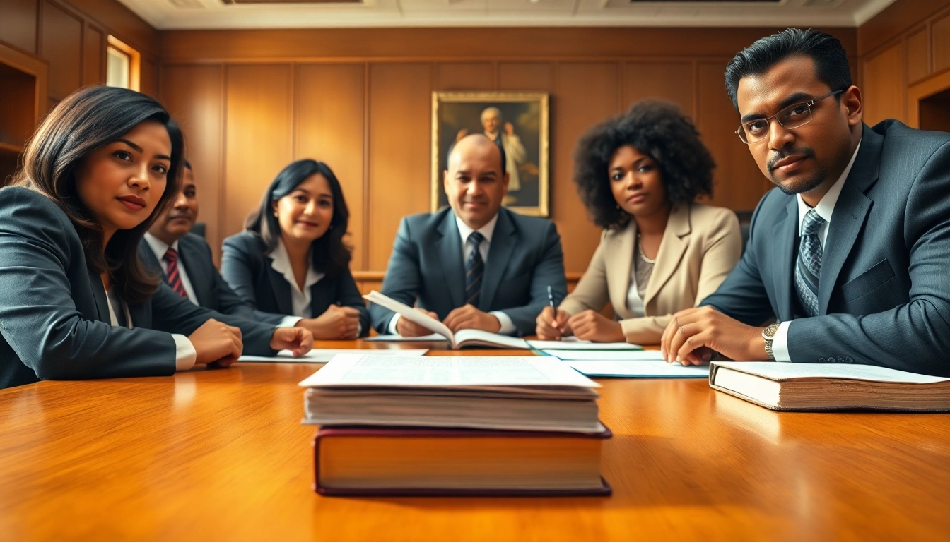 USA attorneys discussing case strategies in a professional courtroom setting.