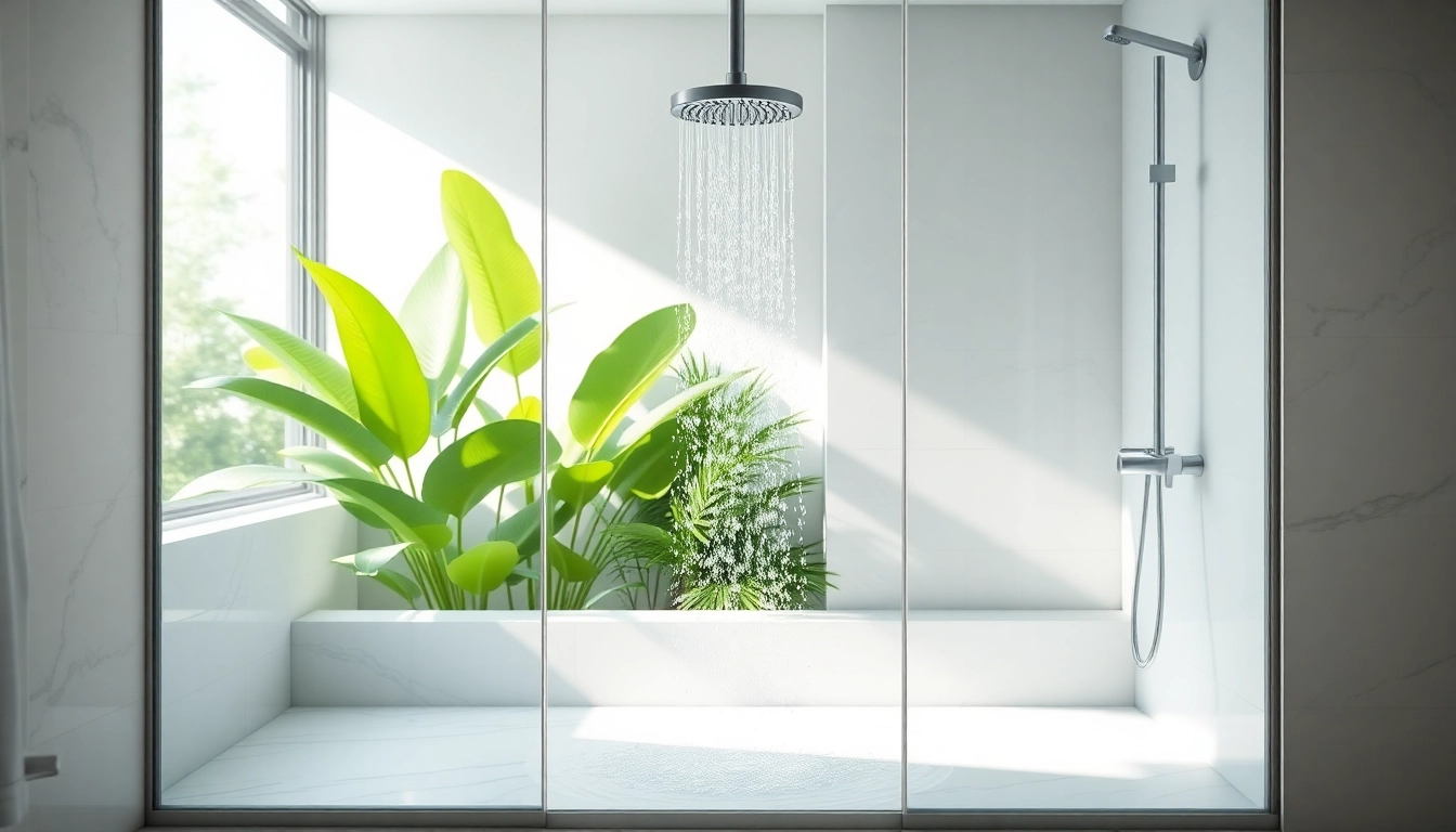 Explore elegant showers Australia through a luxurious bathroom featuring a marble-tiled shower.
