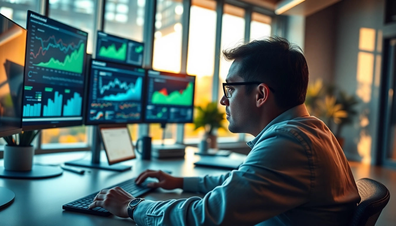 Boost your social media marketing strategy with an engaging professional in a modern workspace.