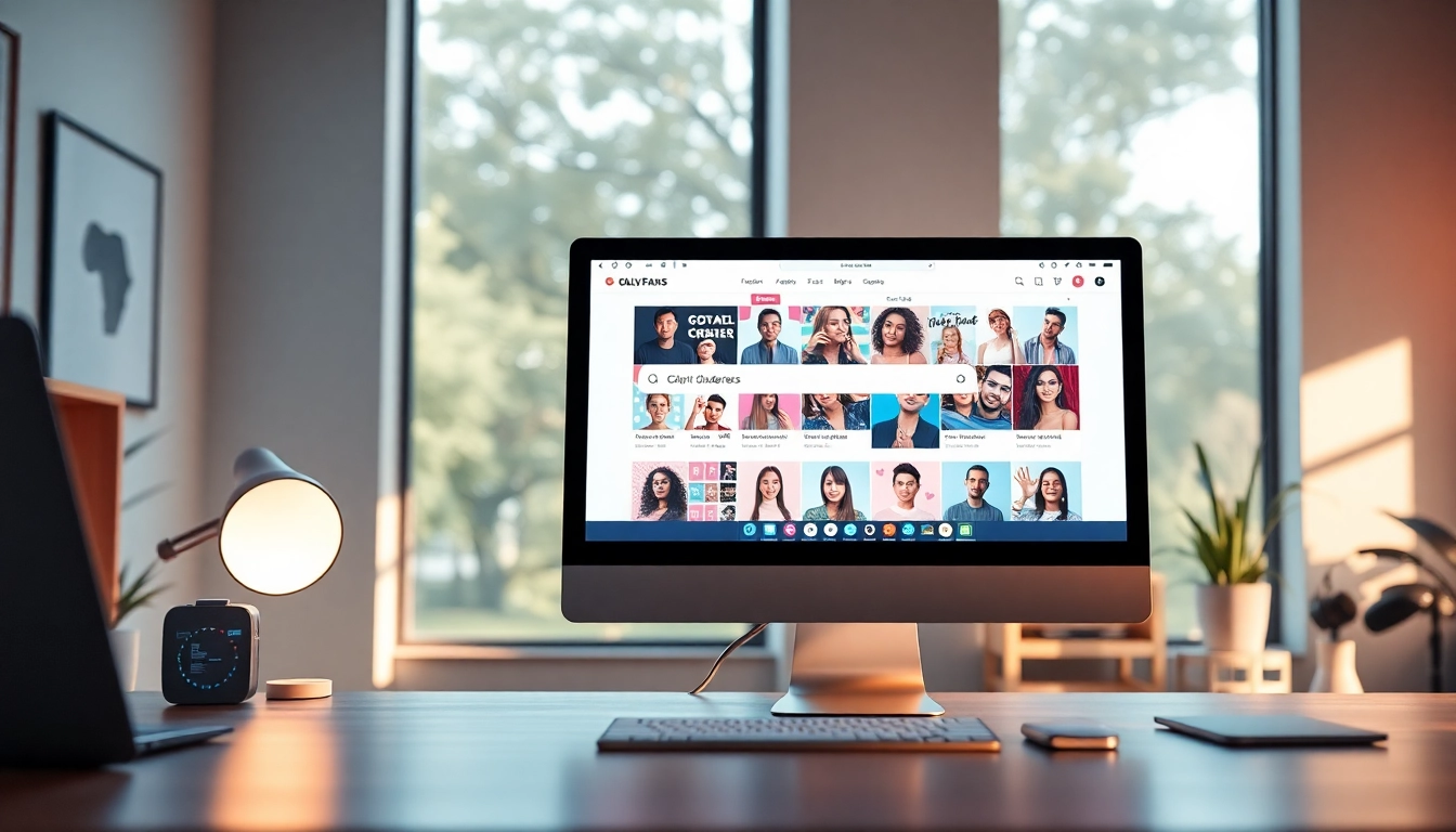 Search OnlyFans usernames easily in a modern workspace featured on a digital interface.