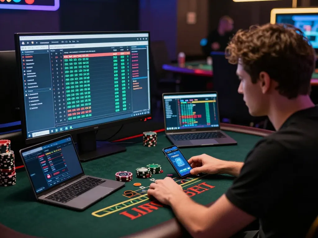 Engaging player on trang chủ fly88 exploring live dealer blackjack for winning strategies.