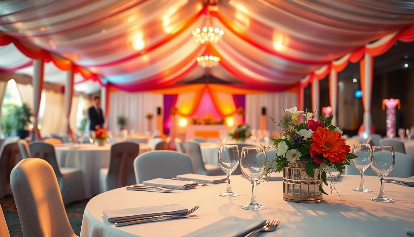 Showcasing Corporate Event Rentals with elegant table settings and stylish tent decor for professional gatherings.