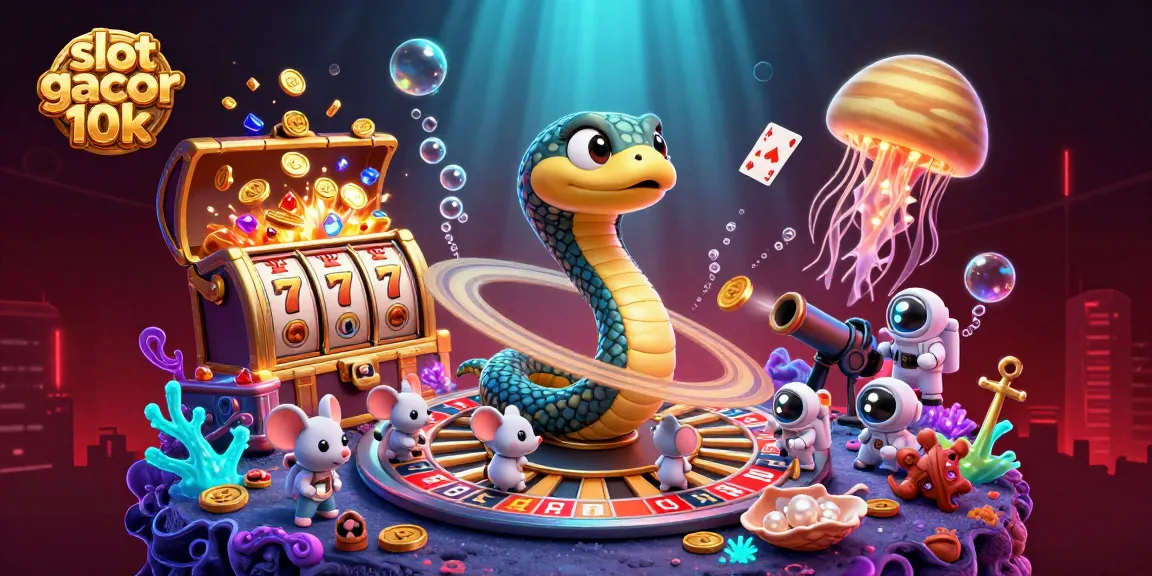 Play engaging slot gacor 10k with astronaut mice betting on Saturn's roulette rings.