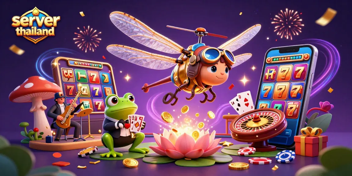 Experience the thrill of server thailand with vibrant casino gaming elements and characters in action.