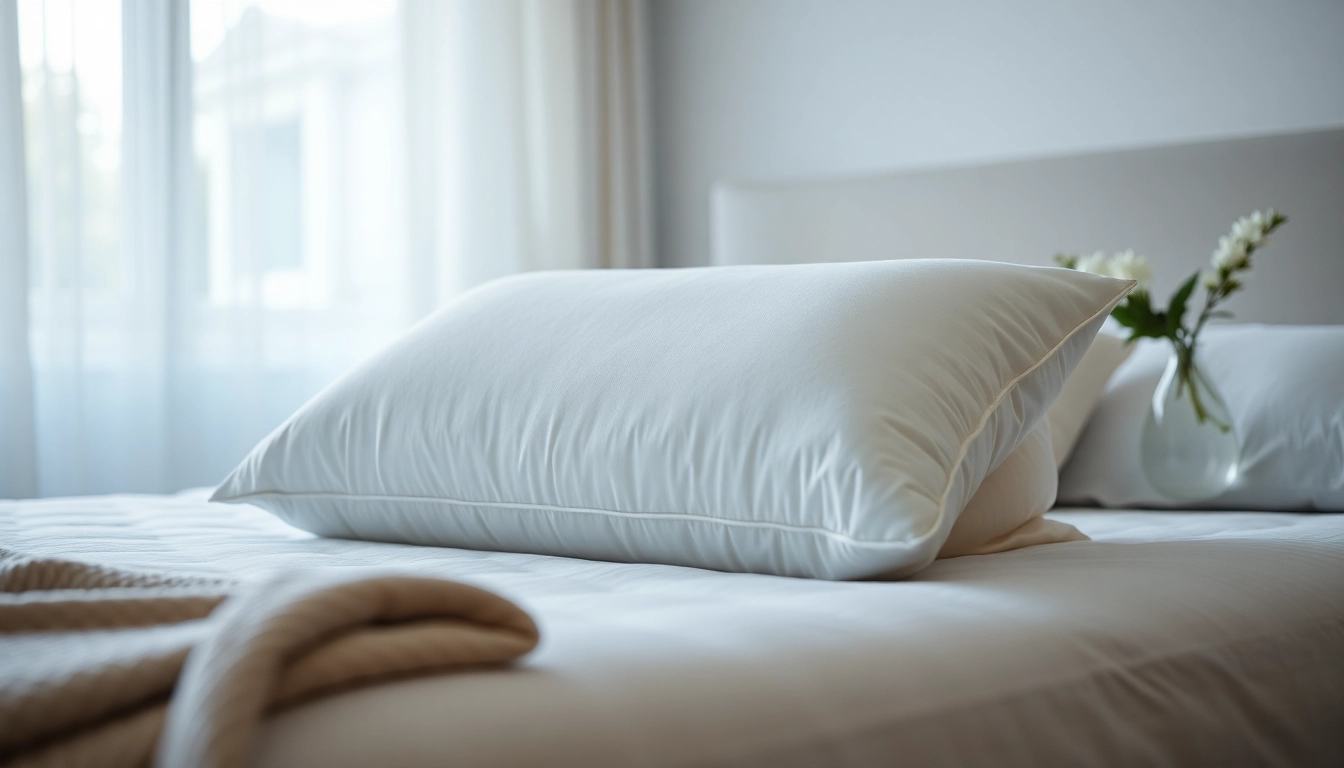 Experience comfort with tempurpedic breeze pillow, highlighted in a serene bedroom setting.