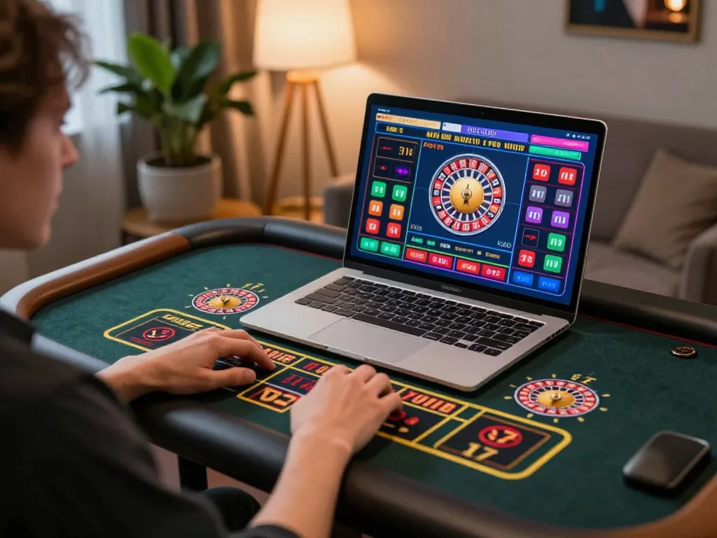 Engaging online gaming experience at uu88 com, featuring live roulette gameplay on a laptop.