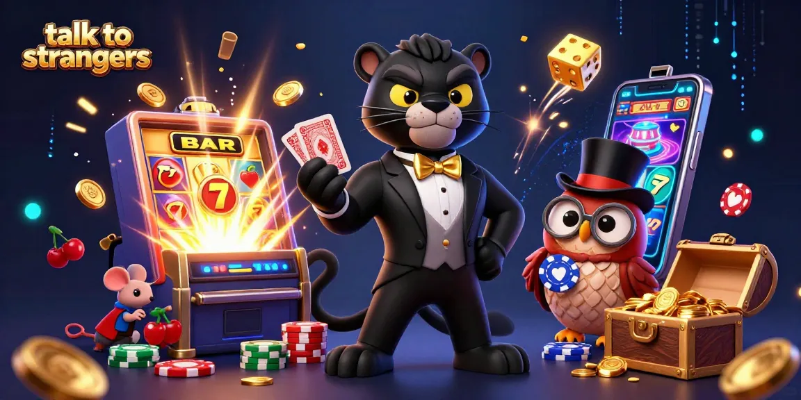 Engage with real users as you talk to strangers through an exciting gambling-themed 3D illustration.