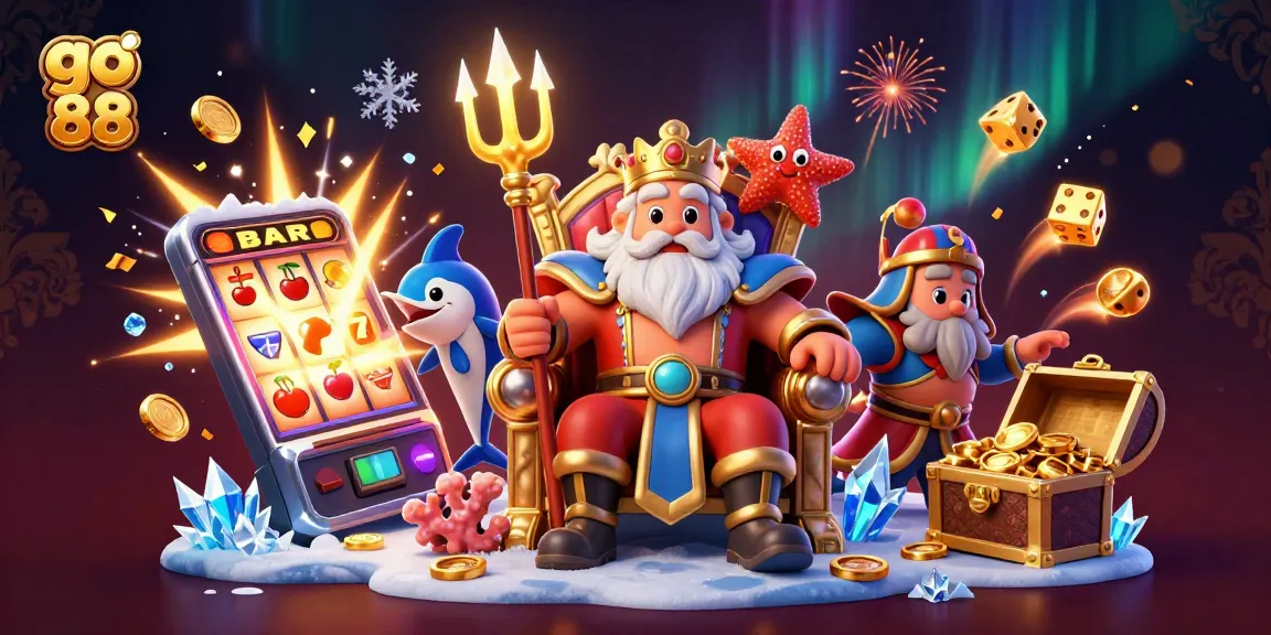 Spin and win at go 88 casino with Neptune and vibrant gaming elements in a rich 3D scene.