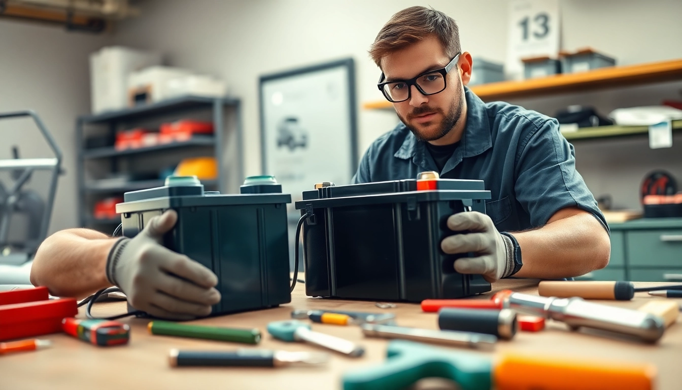 Learn how to charge golf cart batteries safely in a well-equipped workshop.