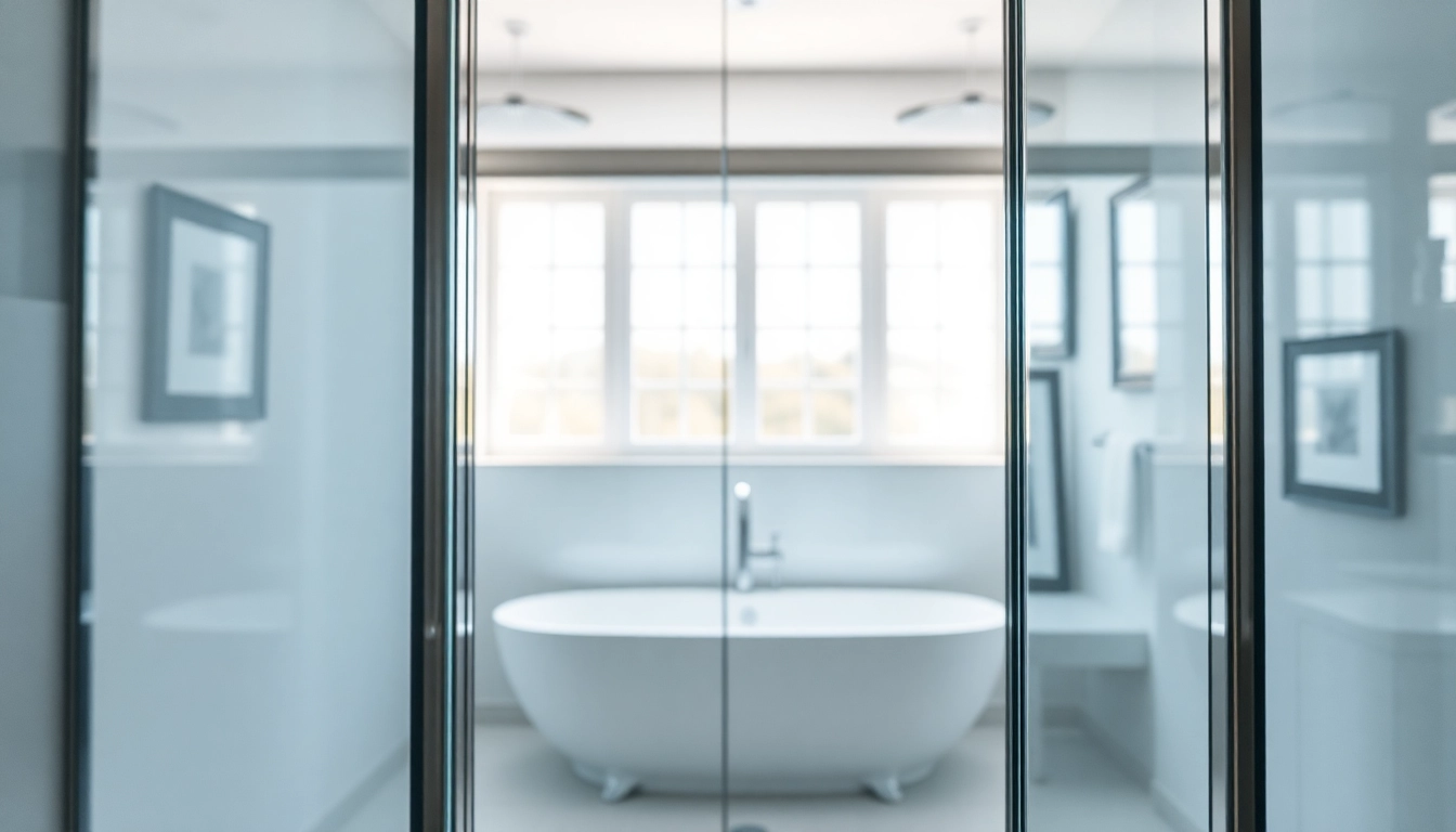 Shower doors uk elegantly showcased in a stylish modern bathroom, highlighting glass texture.