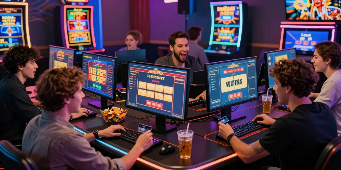 Engaging online casino scene showcasing players enjoying credit card gaming at https://iis.org.uk with vibrant atmosphere and modern setup.