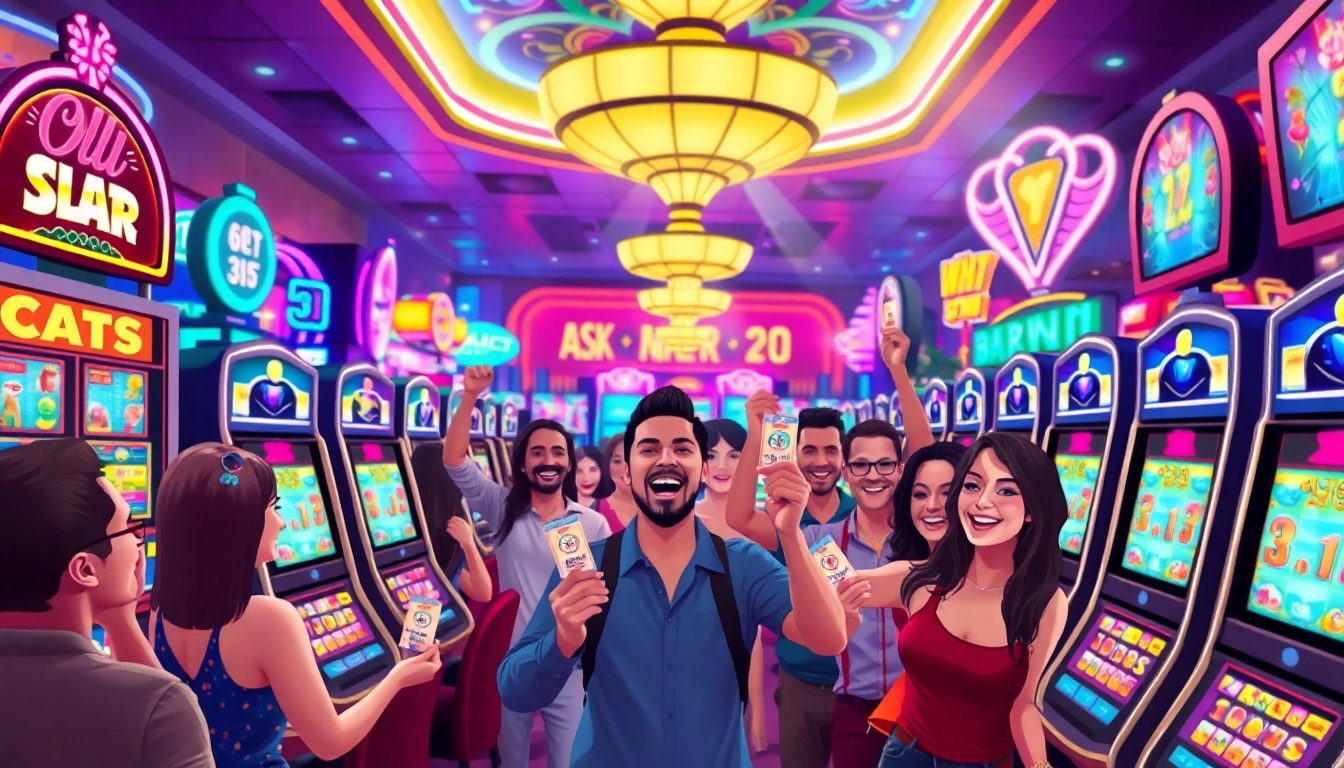 Bergembiralah saat bermain bandar slot gacor dengan mesin slot berwarna-warni di kasino.