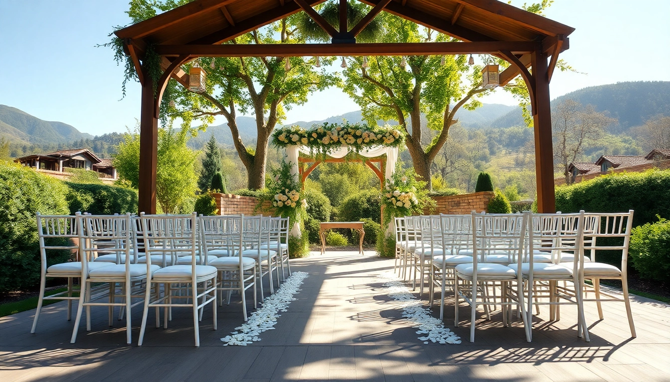 Northern California wedding venues showcasing an elegant outdoor ceremony with scenic views.