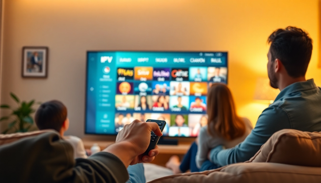 Enhance your home entertainment with an IPTV subscription featured on a cozy flat-screen TV.