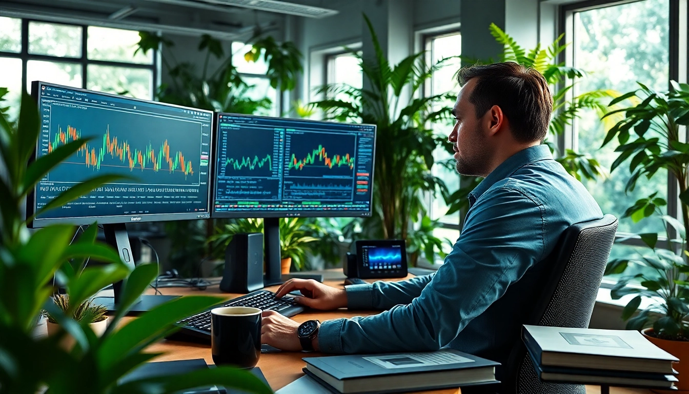 Utilize hotforex mt4 for advanced trading, showcasing a professional trader at work.