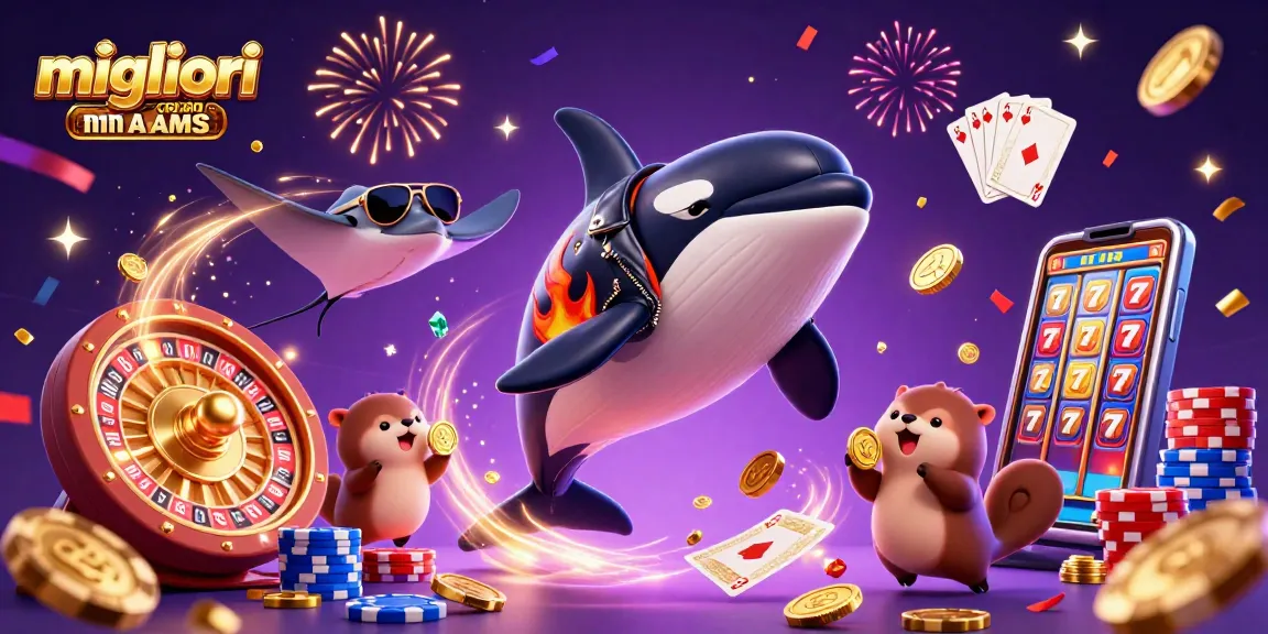 Migliori casino non AAMS: Immergiti nel divertimento con il nostro orca biker, pesce manta alla moda e otarie con monete d'oro.
