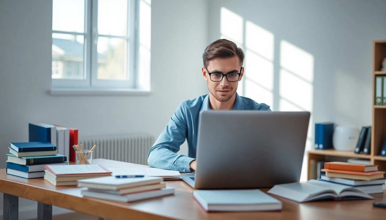 Hire someone to take LSAT for you support, featuring a focused student at a study desk.