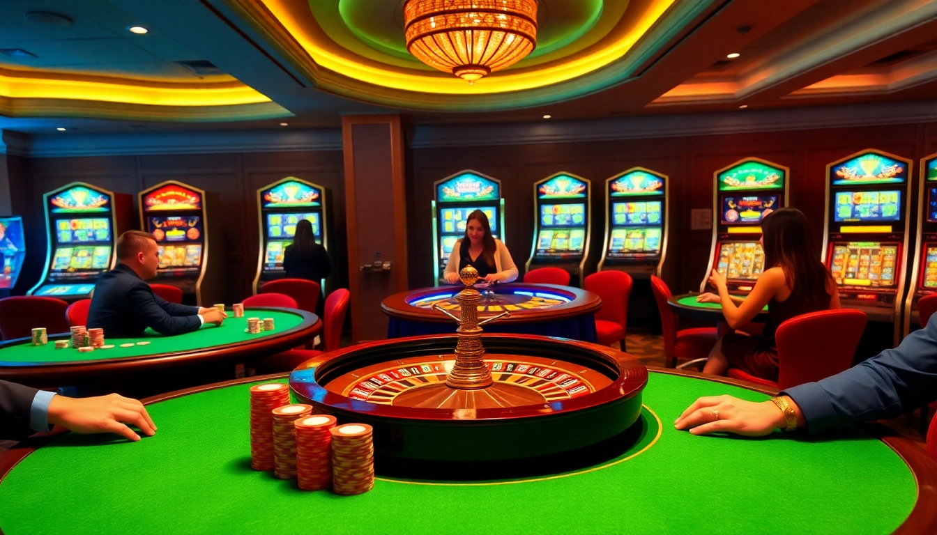 Players enjoy a thrilling game of poker at SHBET's luxurious casino tables.