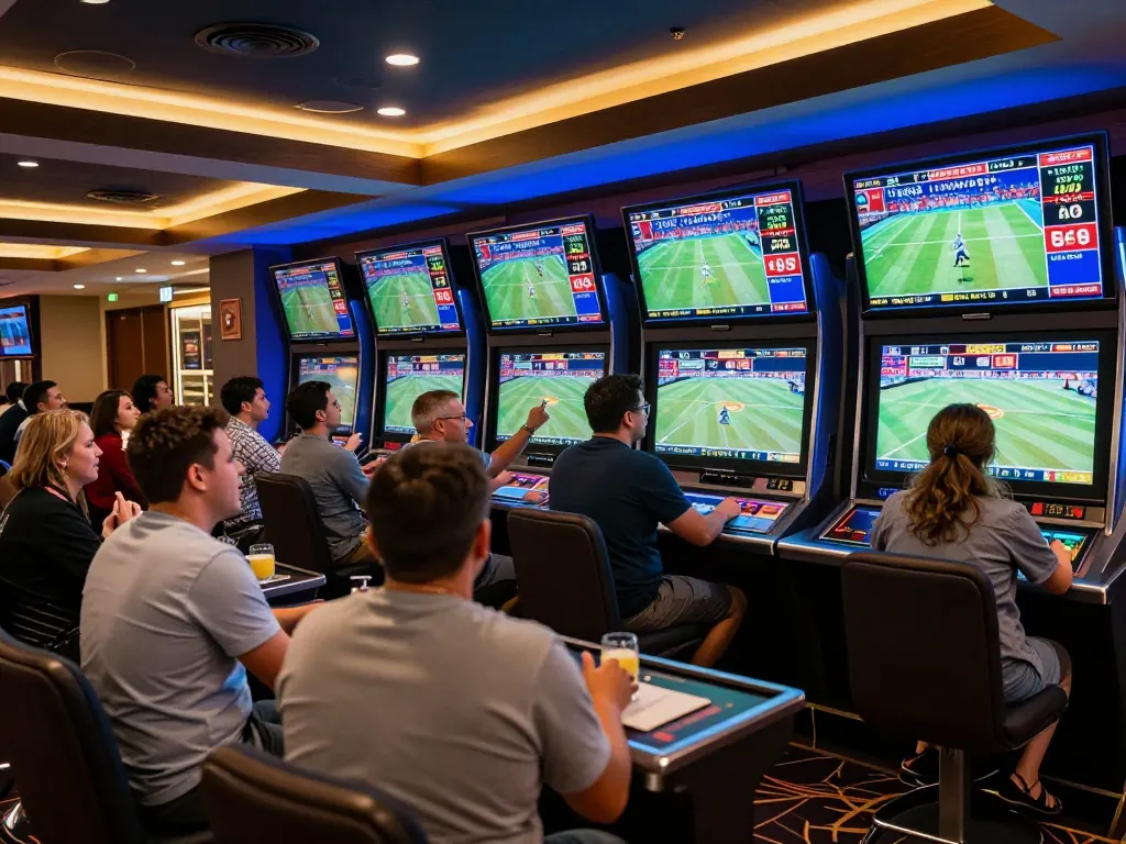 HB88 players engaged in live sports betting, excitement on display with dynamic odds visible.
