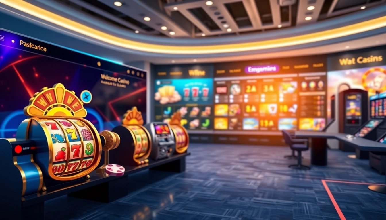 Explore vibrant gaming options on casino sites through a sleek digital interface.
