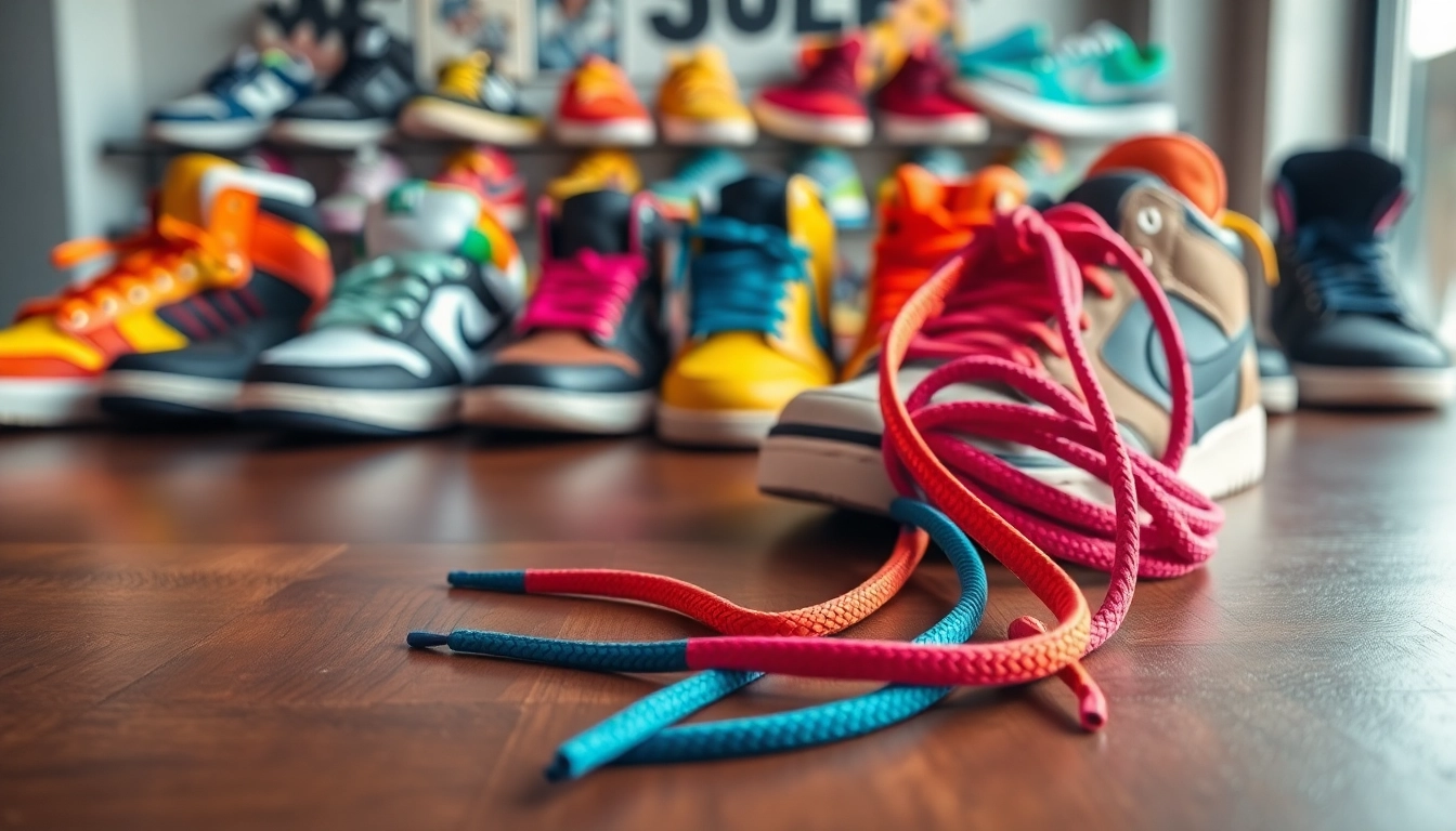 Compare Lace Lab vs. Stock Laces showcasing stylish sneaker laces arrangement.