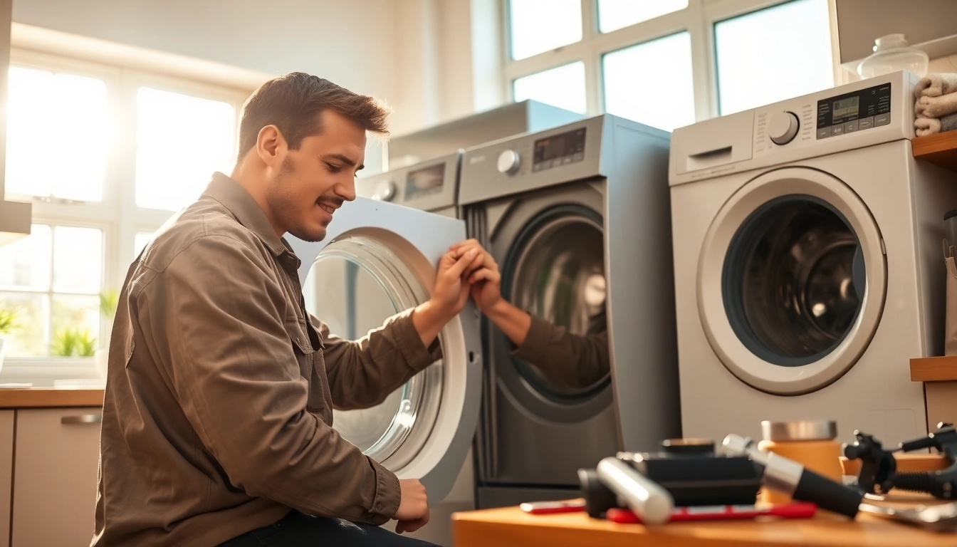 Expert appliance repair los angeles technician evaluating a washing machine's functionality.