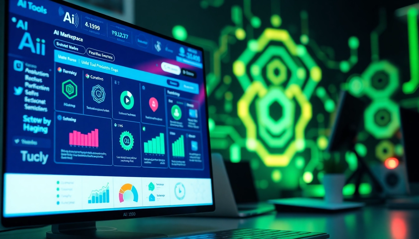 Explore the features of various tools in an ai tool marketplace interface.