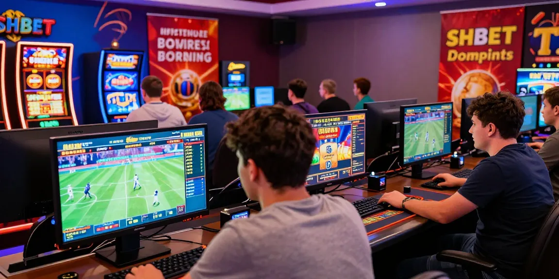 Engaged players at trang chủ shbet online betting platform displaying live sports and casino games.