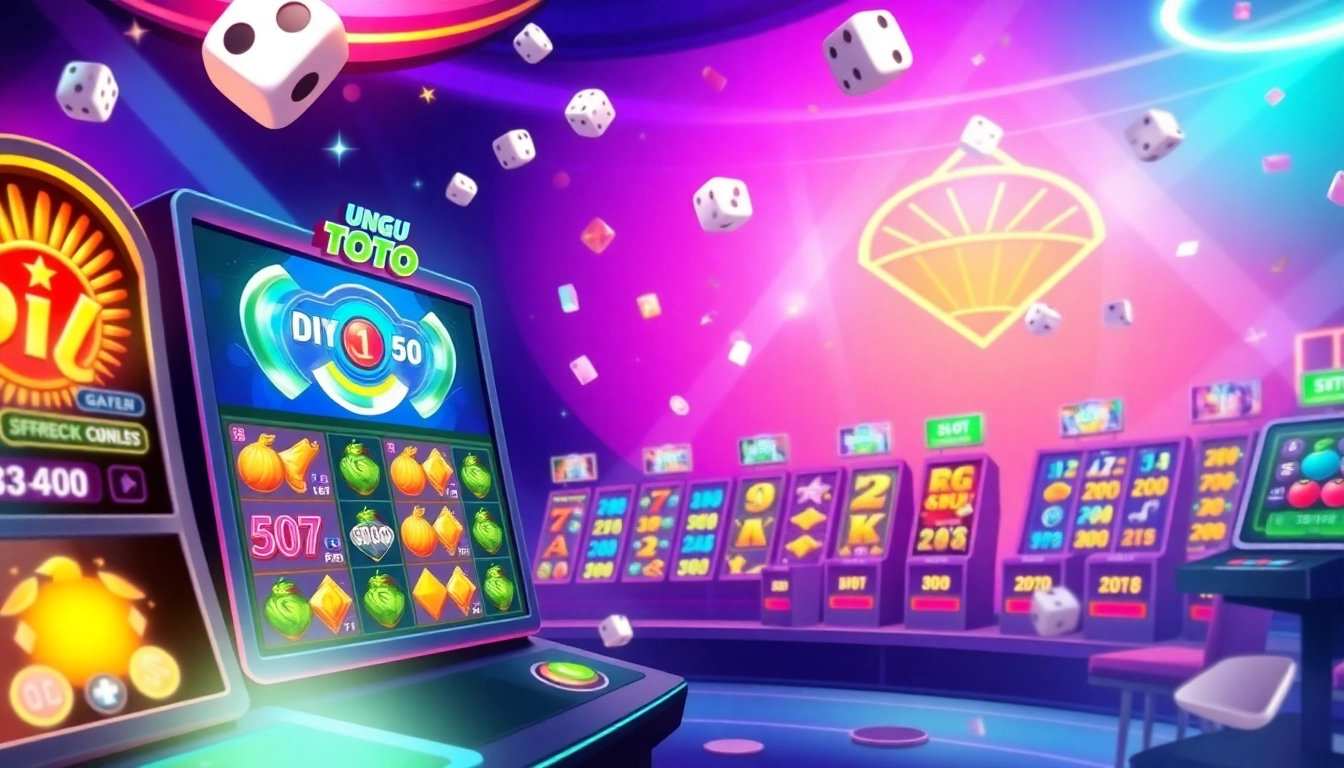 Bermain ungu toto dengan antarmuka gaming yang menarik dan cerah