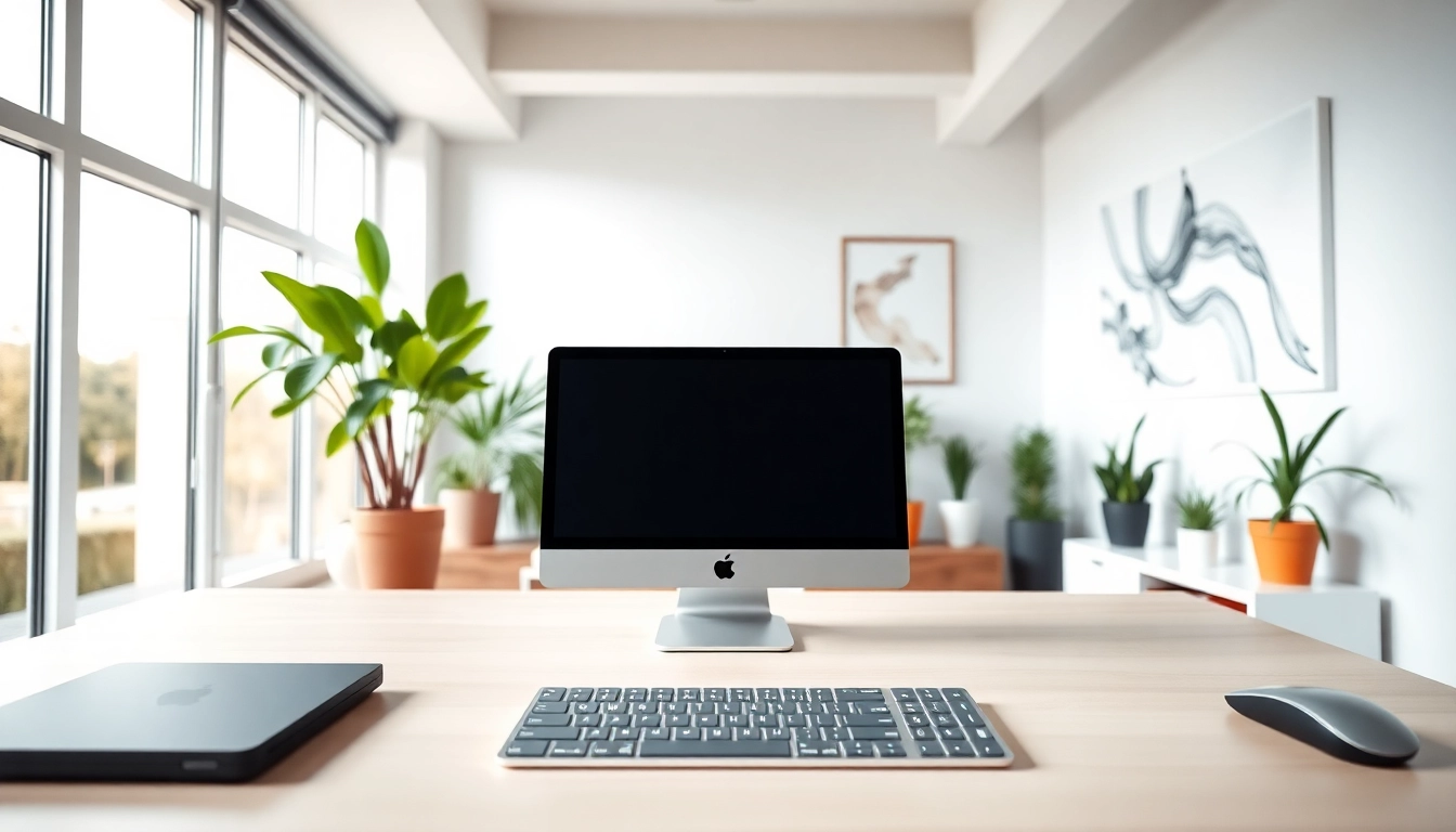 La Mac Mini M4 en un espacio de trabajo moderno, brillante y minimalista.