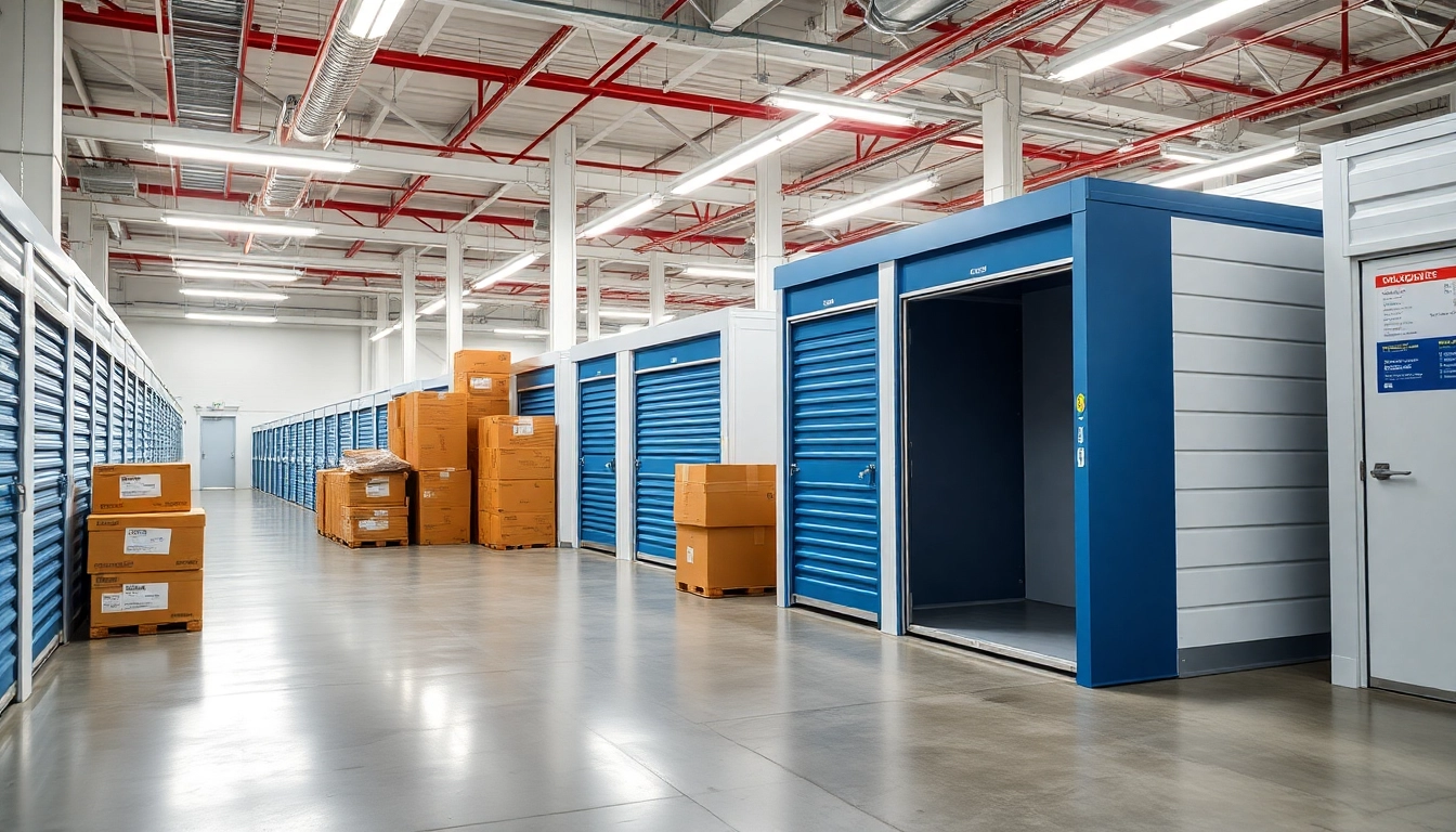 Discover functional self storage units in a modern facility with organized features.