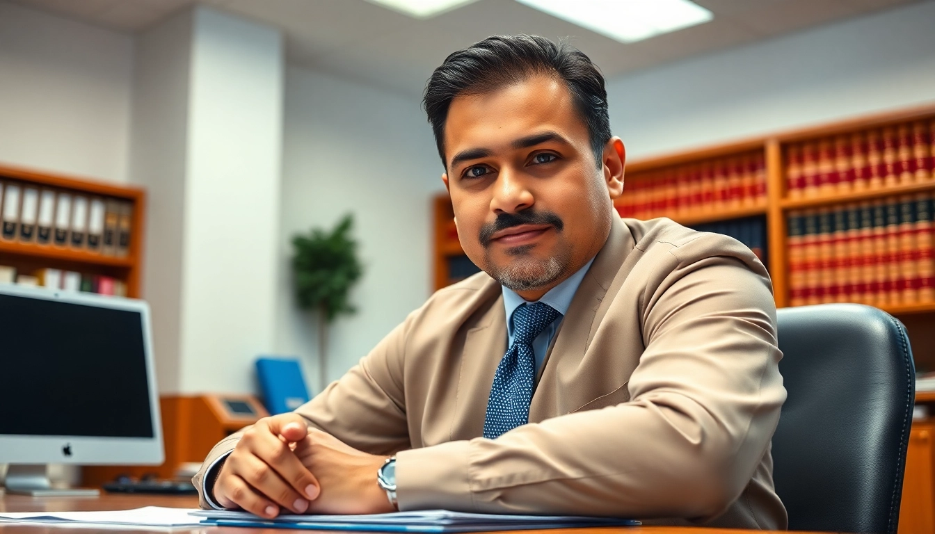 Fort Lauderdale work injury lawyer examining legal documents in a professional office setting.